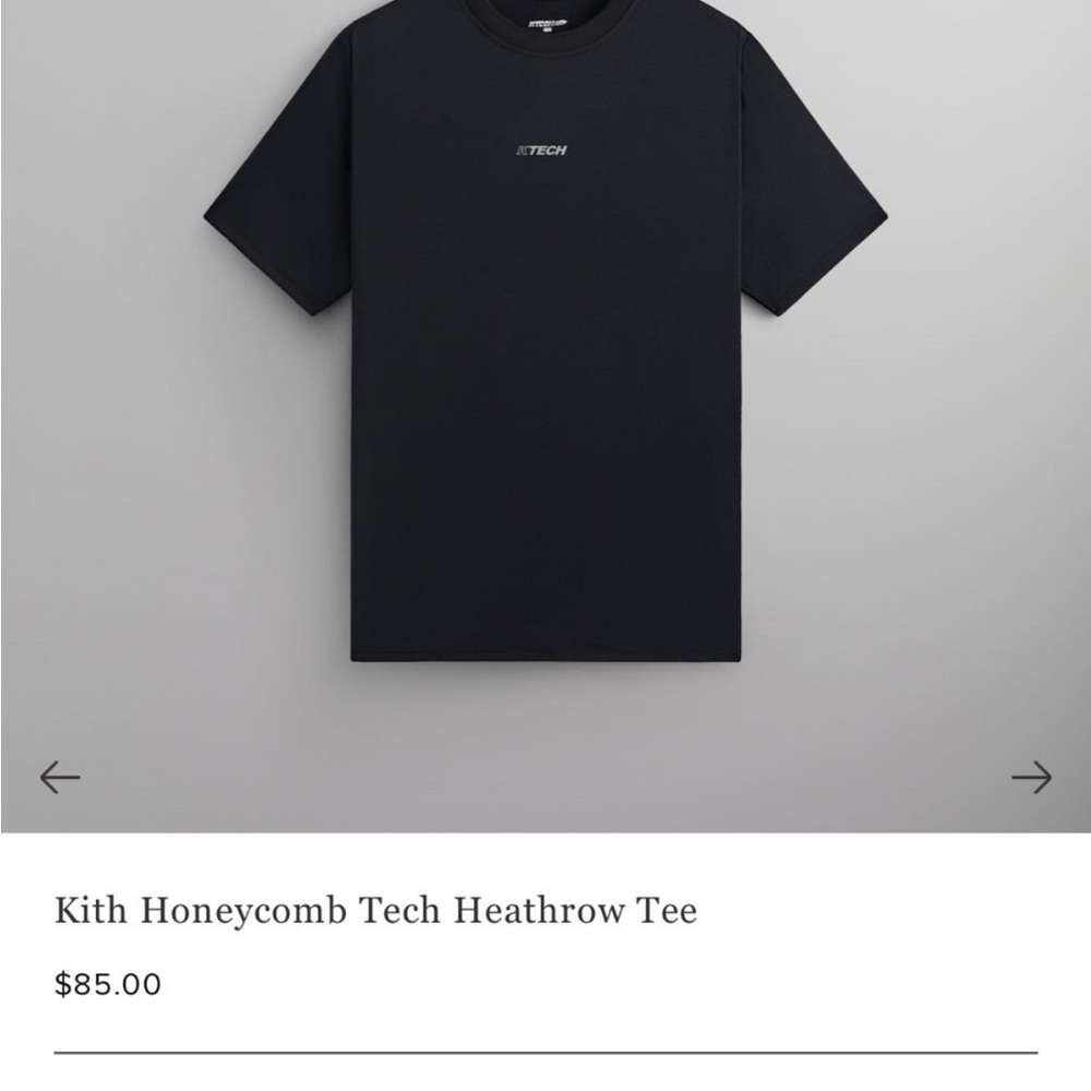 Kith Black Honeycomb Tech Tee